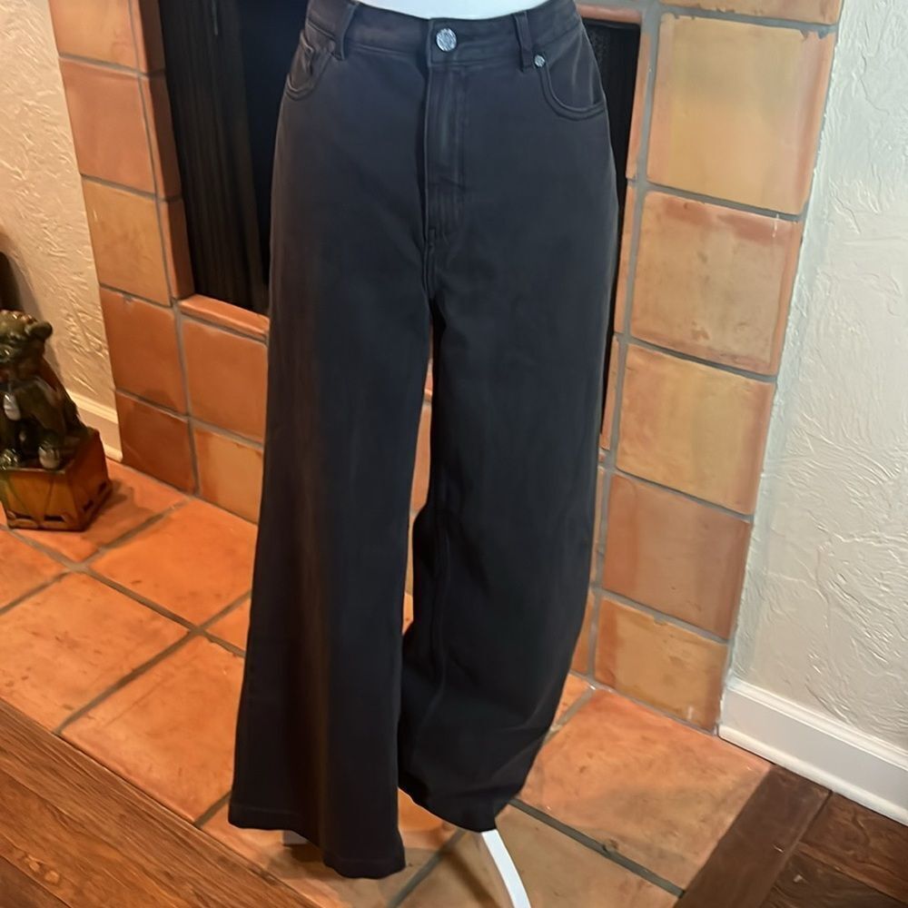 Soft Surroundings Ultimate Denim Wide Leg Jeans in Moonstone Wash, size 12